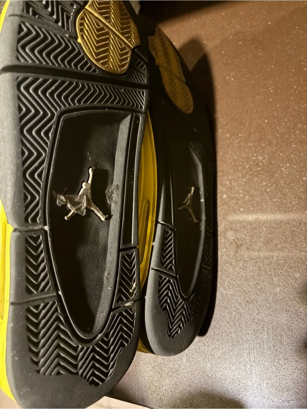 Air Jordan brand 4s Retro 2023 Yellow Thunder Basketball Sneakers Shoes size 13